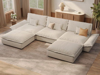 Oversized Modular Sectional Sofa – Deep Seat Design