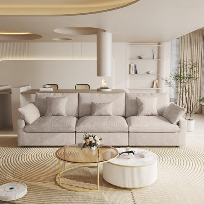 Linen Modular Sectional Sofa – Cloud Comfort Design