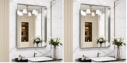 Rounded Rectangle Vanity Mirror – Metal Frame