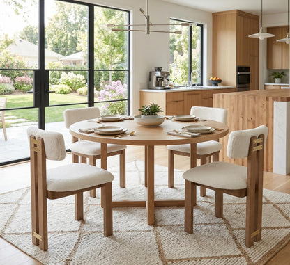 Modern Farmhouse Dining Chairs with Wood Frame