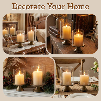 Modern Pillar Candle Holders – Decorative Set