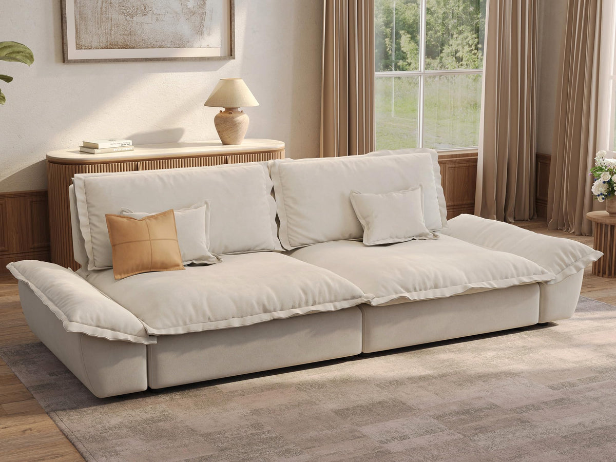 Oversized Modular Sectional Sofa – Deep Seat Design