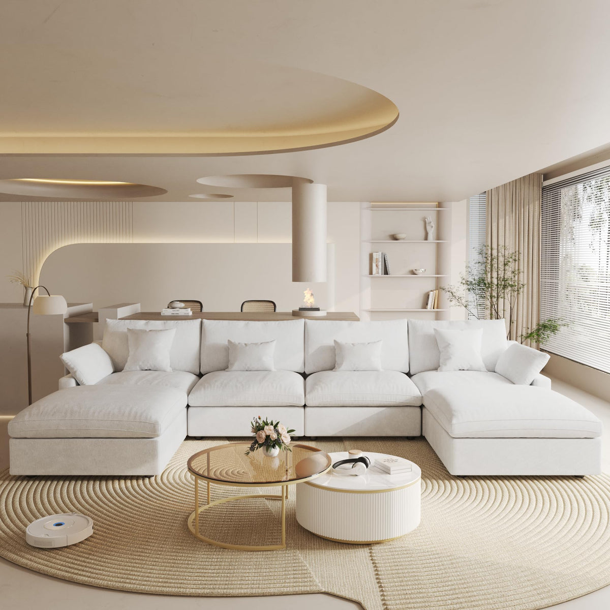 Linen Modular Sectional Sofa – Cloud Comfort Design