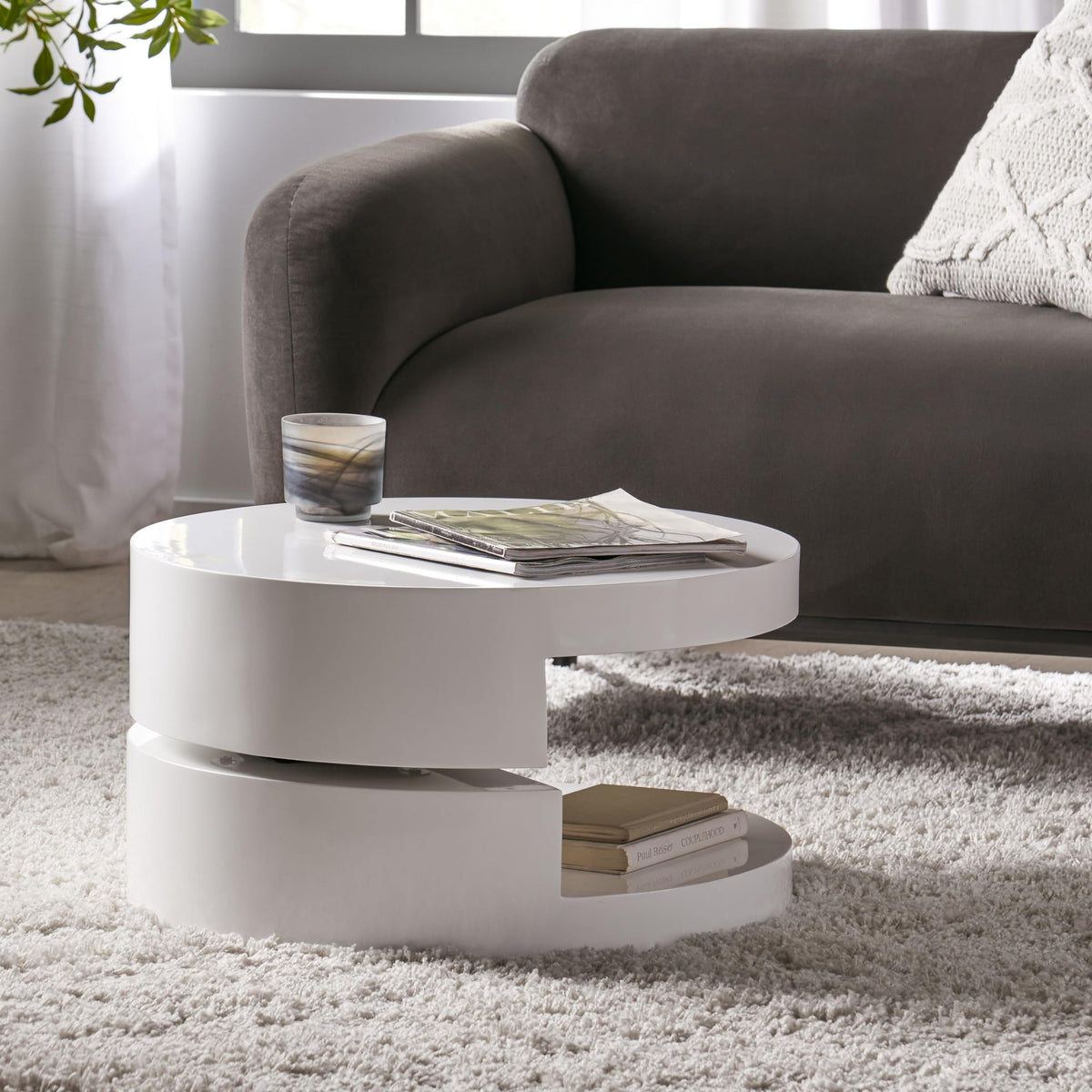 Modern Coffee Table with Sculptural Design