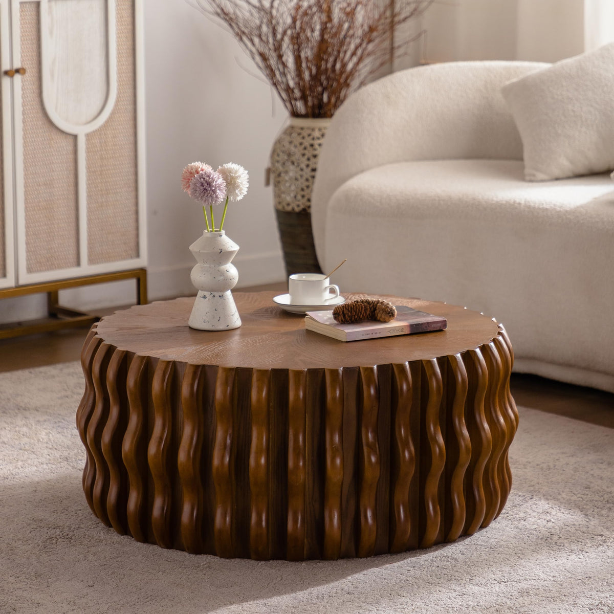 Modern Coffee Table with Sculptural Design