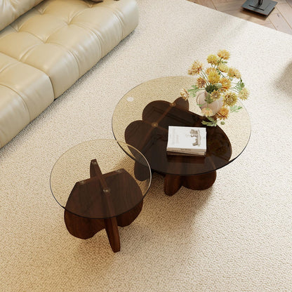 Tempered Glass Coffee and Side Table Set