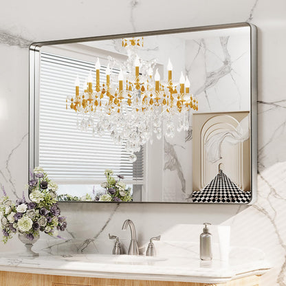 Rounded Rectangle Vanity Mirror – Metal Frame