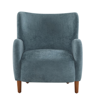 Velvet Wingback Accent Chair – Mid-Century Design