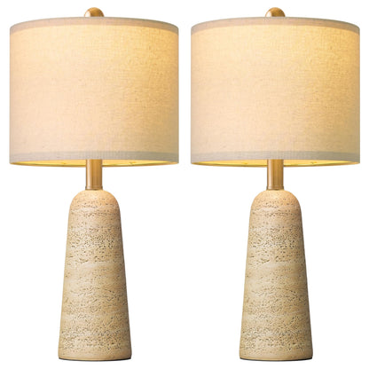 Modern Table Lamps with Sculptural Design Set of 2
