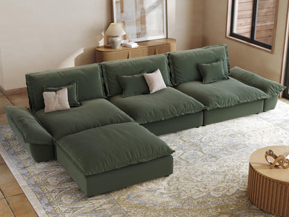 Oversized Modular Sectional Sofa – Deep Seat Design