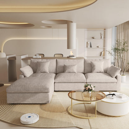 Linen Modular Sectional Sofa – Cloud Comfort Design