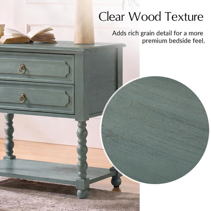 Farmhouse End Table with Charging Station