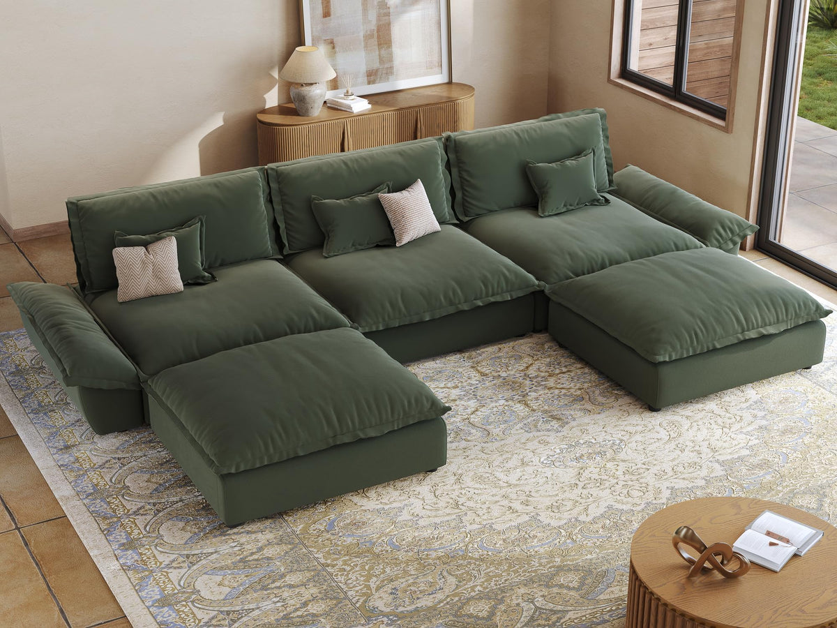 Oversized Modular Sectional Sofa – Deep Seat Design