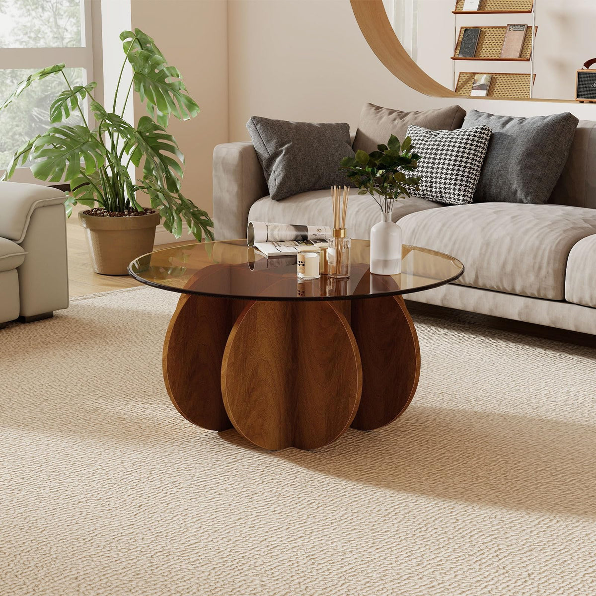 Tempered Glass Coffee and Side Table Set