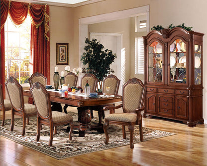 10 Piece Extendable Dining Set with Buffet and Hutch