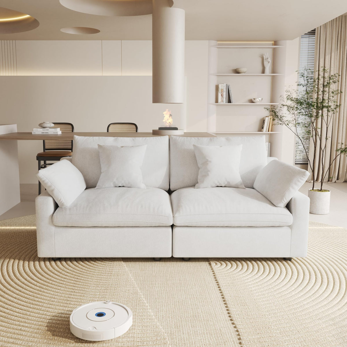 Linen Modular Sectional Sofa – Cloud Comfort Design