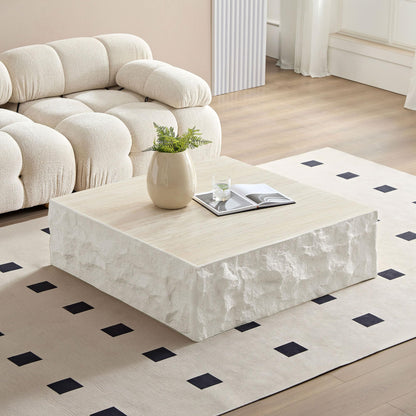 Round Fiberglass Coffee Table with Modern Design