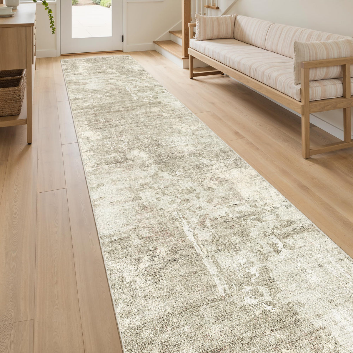 Washable Area Rug with Non Slip Backing