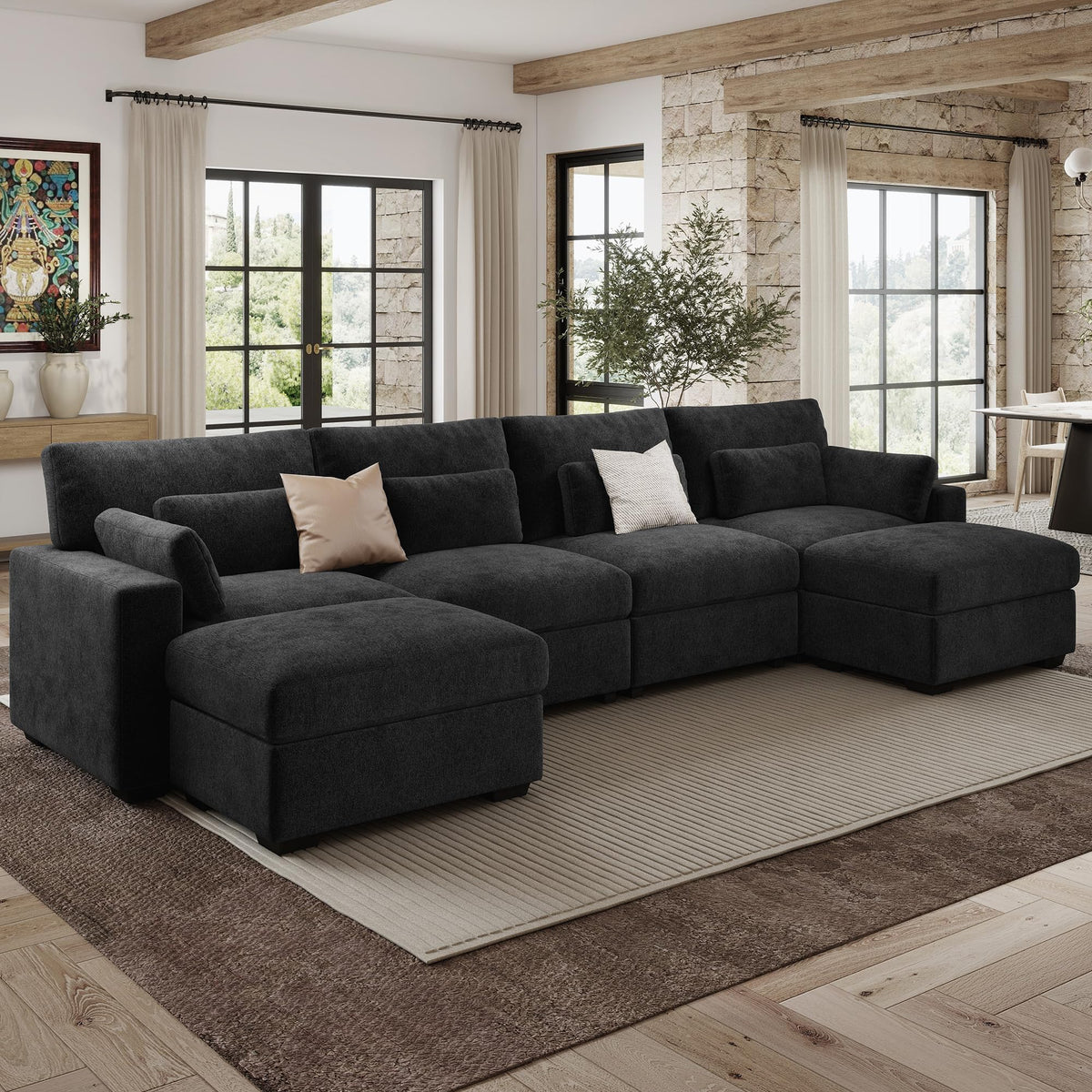 WorthFurni Modular Sectional Sofa