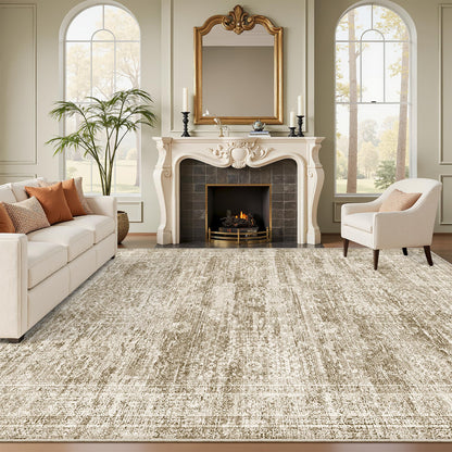 Washable Area Rug with Non Slip Backing