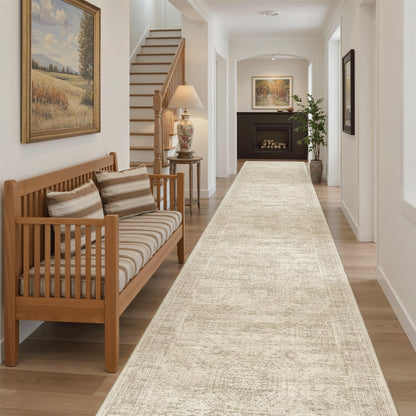 Washable Area Rug with Non Slip Backing