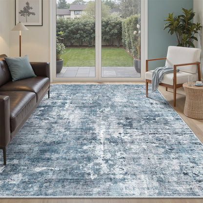 Washable Area Rug with Non Slip Backing