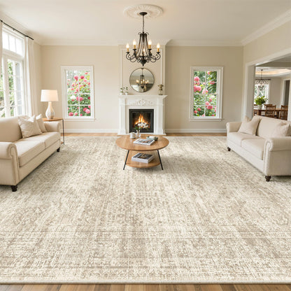 Washable Area Rug with Non Slip Backing