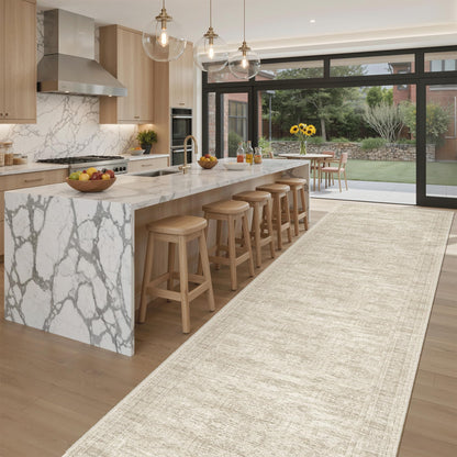 Washable Area Rug with Non Slip Backing