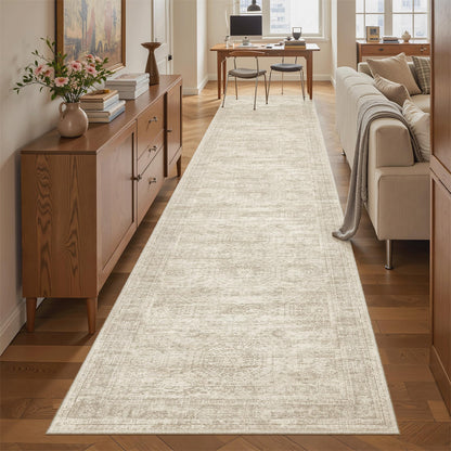 Washable Area Rug with Non Slip Backing