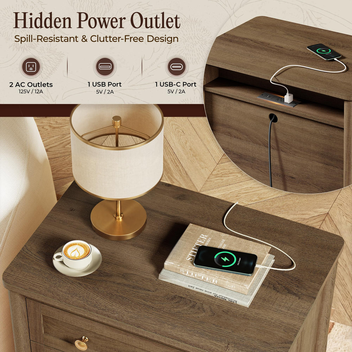 Modern Nightstand – Minimalist Bedside Storage
