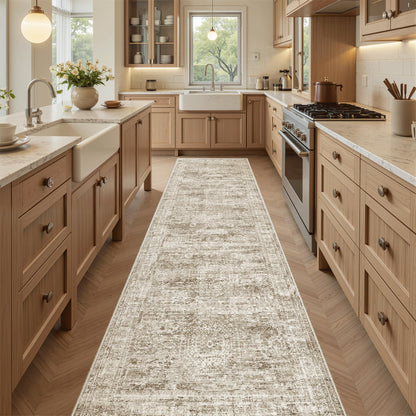 Washable Area Rug with Non Slip Backing