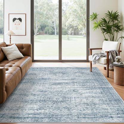 Washable Area Rug with Non Slip Backing