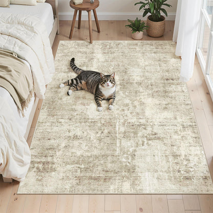 Washable Area Rug with Non Slip Backing