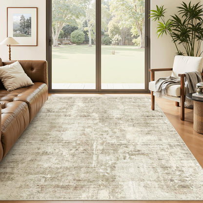 Washable Area Rug with Non Slip Backing