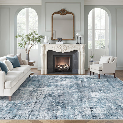 Washable Area Rug with Non Slip Backing