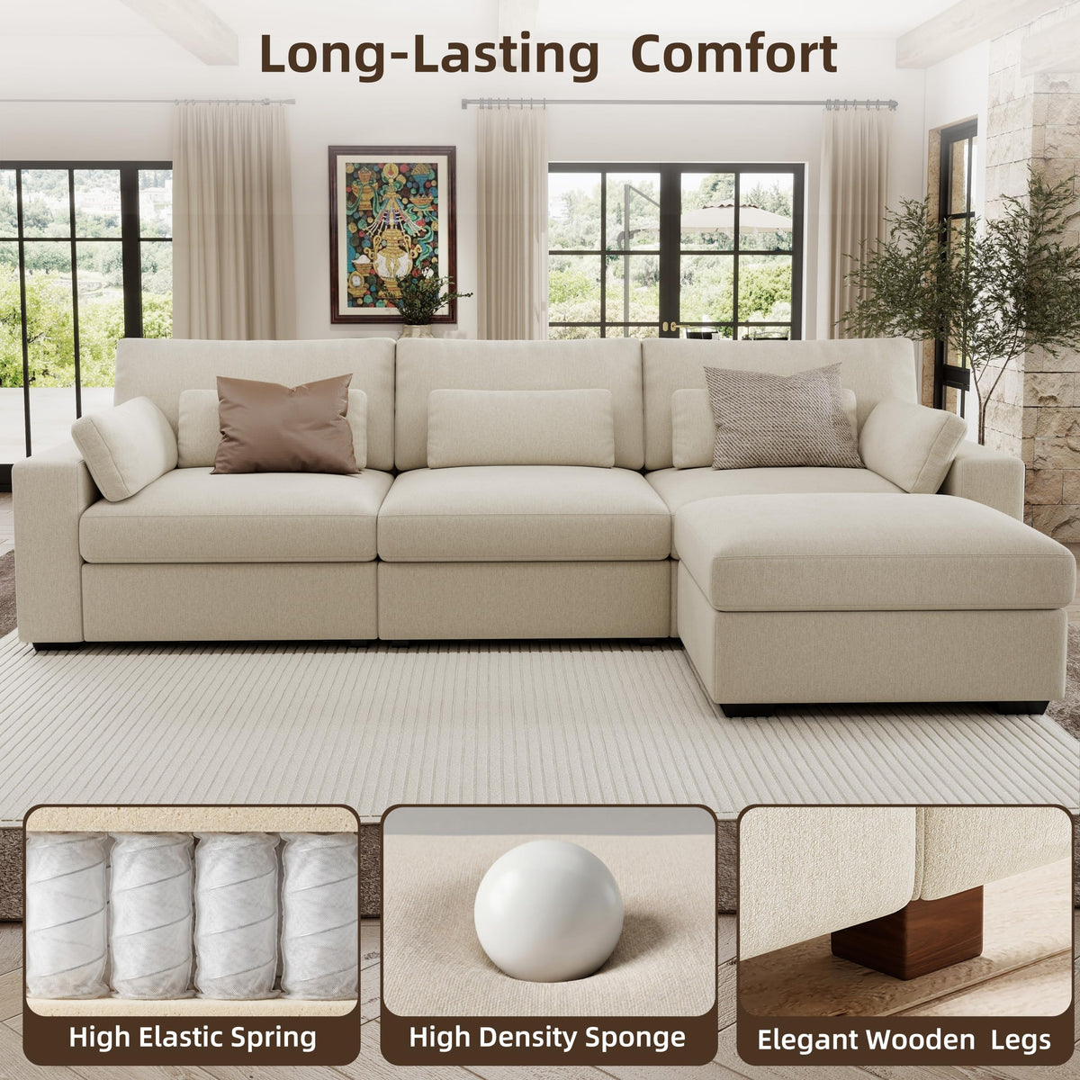 WorthFurni Modular Sectional Sofa