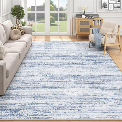 Washable Area Rug with Modern Printed Design