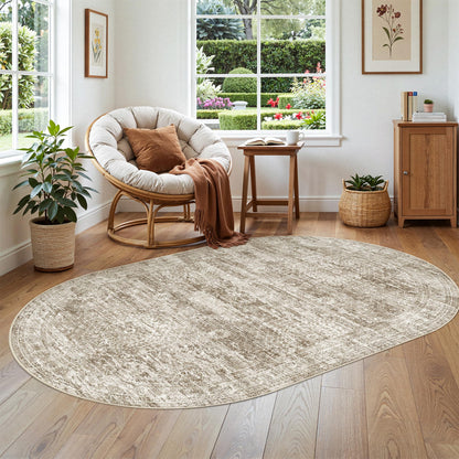 Washable Area Rug with Non Slip Backing