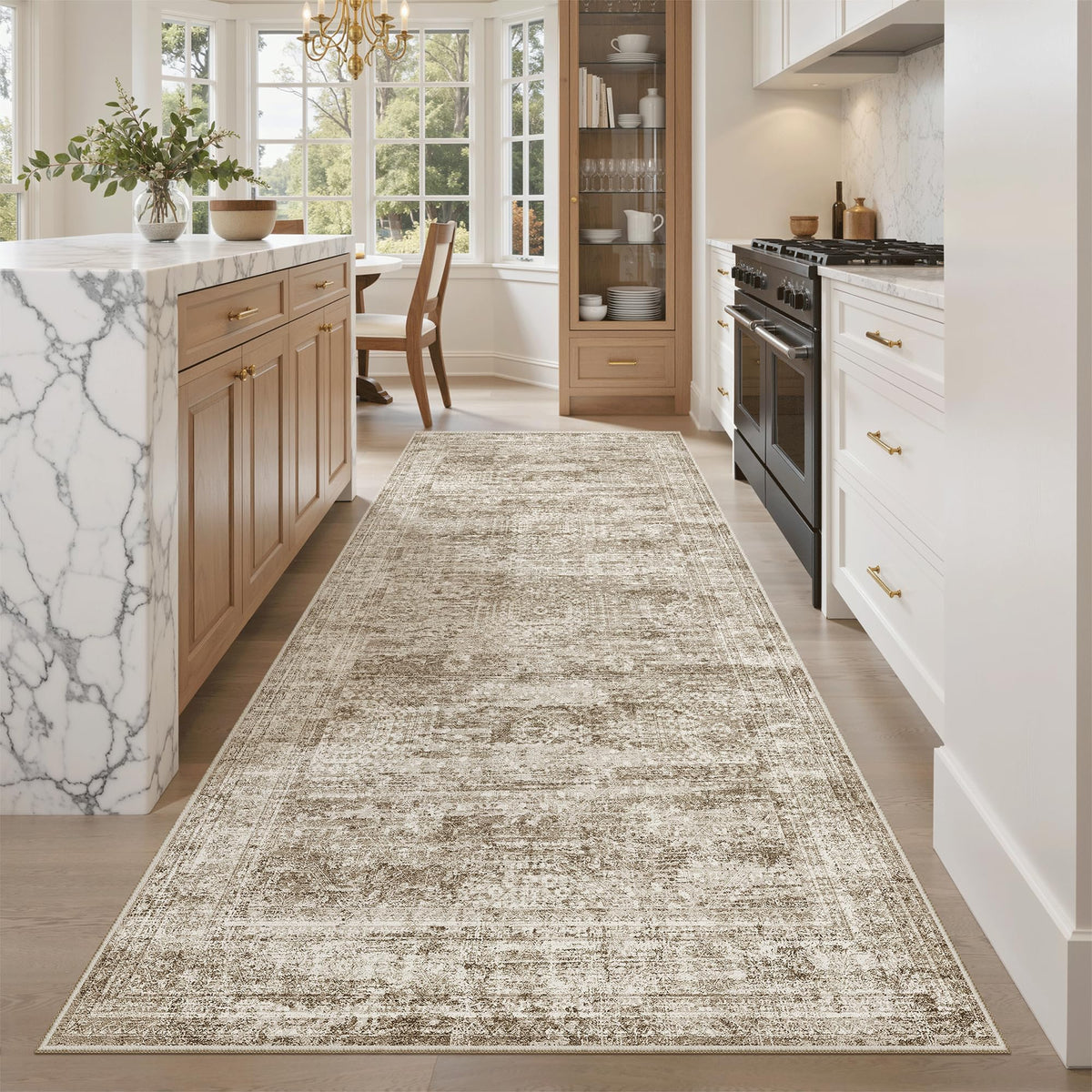 Washable Area Rug with Non Slip Backing