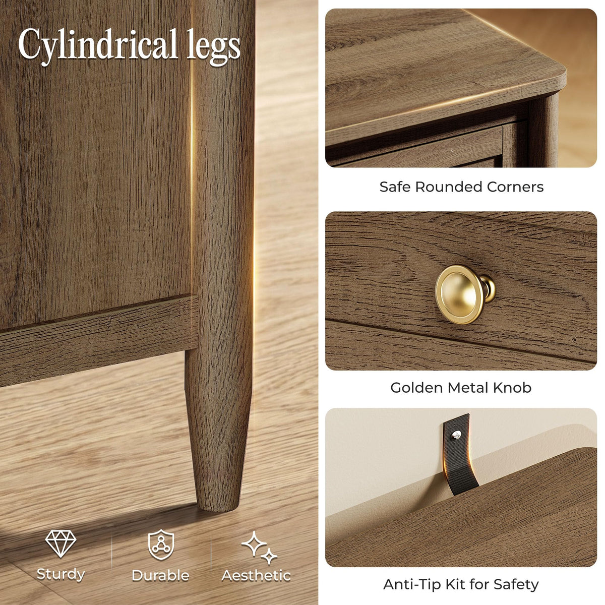 Modern Nightstand – Minimalist Bedside Storage