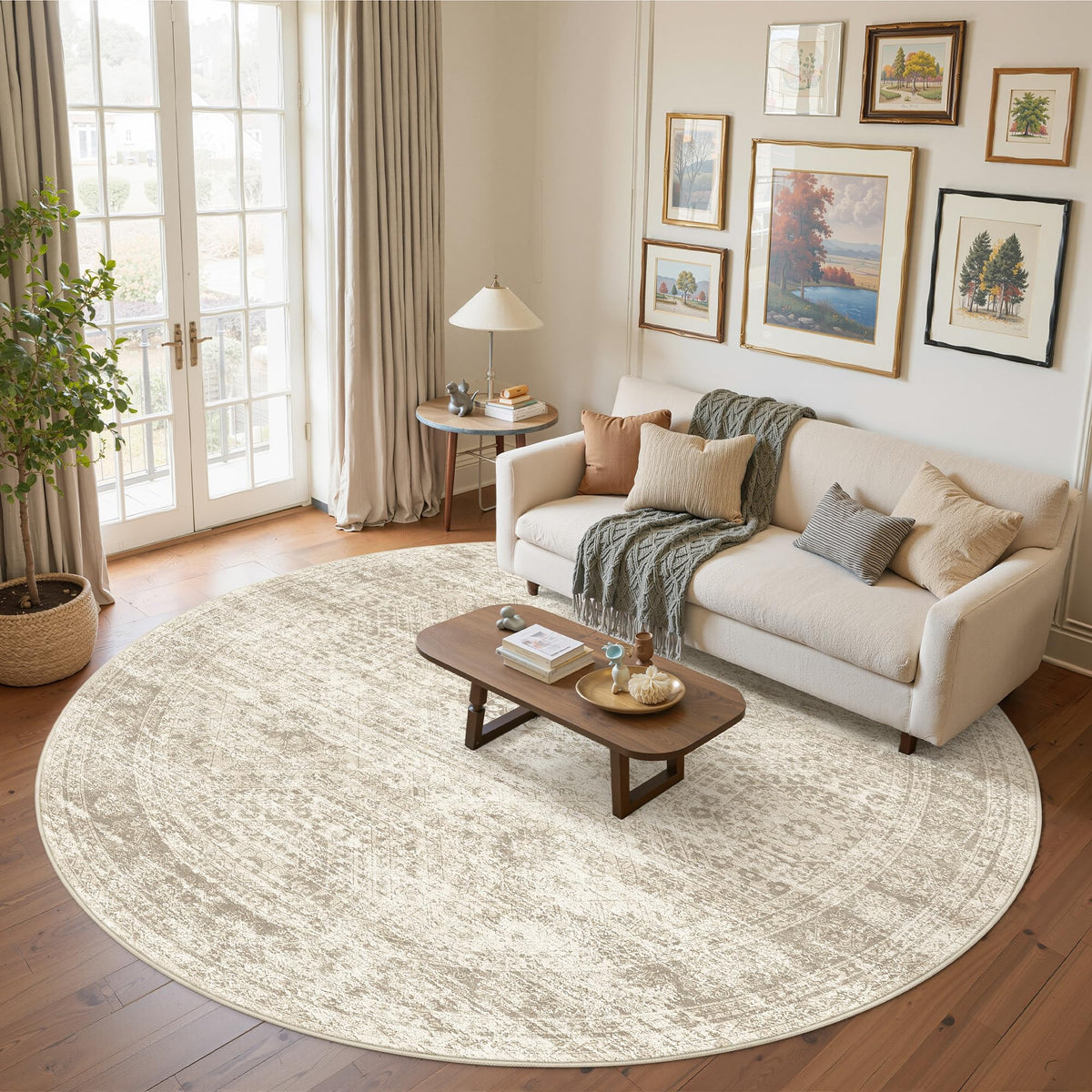 Washable Area Rug with Non Slip Backing