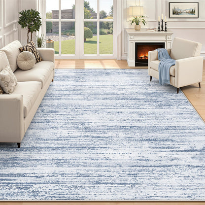 Washable Area Rug with Modern Printed Design