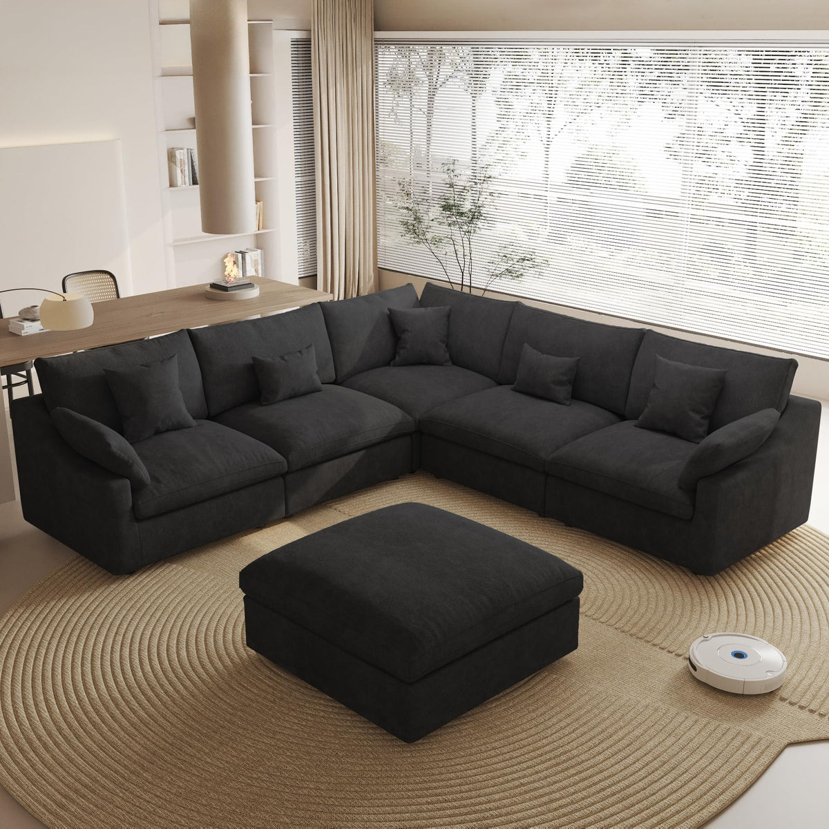 Linen Modular Sectional Sofa – Cloud Comfort Design