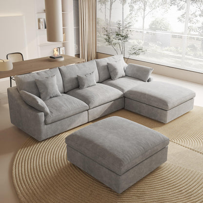 Linen Modular Sectional Sofa – Cloud Comfort Design