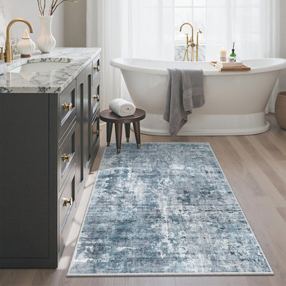Washable Area Rug with Non Slip Backing