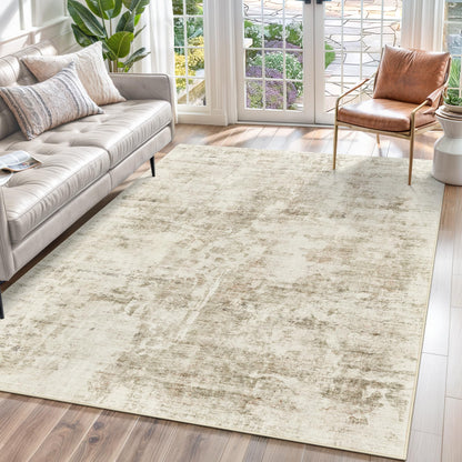 Washable Area Rug with Non Slip Backing