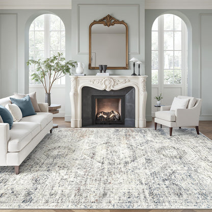 Washable Area Rug with Non Slip Backing