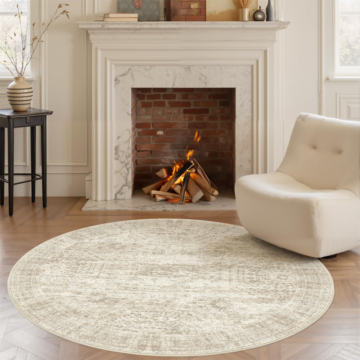 Washable Area Rug with Non Slip Backing