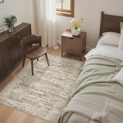 Washable Area Rug with Non Slip Backing
