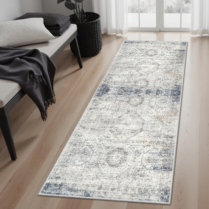 Washable Area Rug with Non Slip Backing